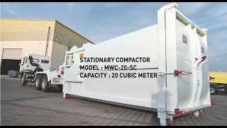 STATIONARY COMPACTOR  MODEL  MWC20SC  CAPACITY  20 CUBIC METER [upl. by Ahcim]