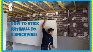 How To Direct Stick Plasterboard Over A Brickwall  Dot And Dab [upl. by Justino400]