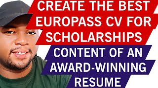 How to Create a Europass CV  Mastering the Europass CV for Your Dream Scholarship or Job Resume [upl. by Viviana]