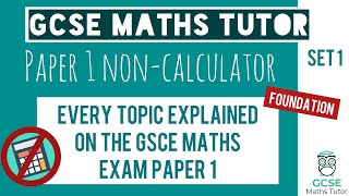 Every Topic on the Paper 1 GCSE Maths Exam May 2023  Foundation  Set 1  Edexcel AQA OCR [upl. by Rundgren245]