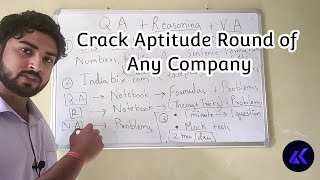 How to Crack Aptitude Test of Any Company  Placement Preparation [upl. by Nangem]