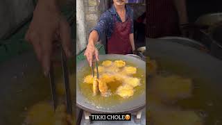 ALOO TIKKI CHOLE😍  Indian street food shorts [upl. by Barnett406]