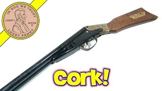 Marx Pop Gun  Vintage Double Barrel Shot Gun Toy Made In Great Britain  Shoots Corks [upl. by Kannan141]