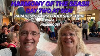 Harmony of the Seas Day at Sea Ship tour Worlds Sexiest Man Contest Parade Fun and Humorous [upl. by Daht]