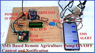 SMS Based Remote Agriculture Pump ONOFF Control and Notification [upl. by Davena]