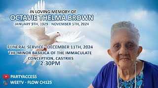 Funeral Service of Octavie Thelma Brown [upl. by Trinee686]