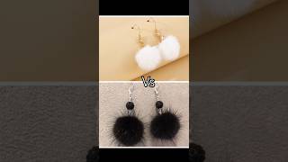 White Fur🤍 Vs Black Fur🖤 dress 👗 nail 💅 purse 👛 heels 👠 lipstick 💄 trending gift choose fyp [upl. by Raynata800]