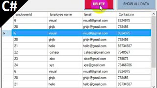 C amp MySql  Delete selected row from DataGridView [upl. by Koblas]