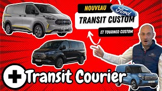 Découverte du Nouveau Ford custom et transit Courier en Bonus [upl. by Olram]