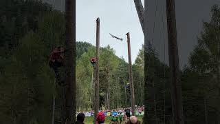 Festa del Boscaiolo 03092023  Molina di Fiemme  gara arrampicata [upl. by Acemaj]