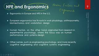 00 02P1 Introduction to Human Factors Engineering  Ergonomics [upl. by Oigile]