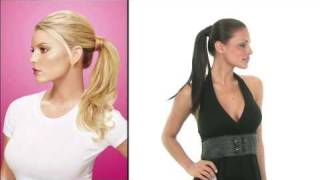 Simply Straight Pony by Hairdo  Instant Ponytail just wrap it around [upl. by Einner]