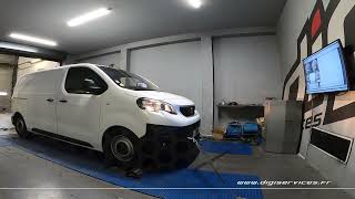 Peugeot Expert 20 Bluehdi 180cv AUTO Reprogrammation Moteur  200cv Digiservices Paris 77 Dyno [upl. by Aisyla]