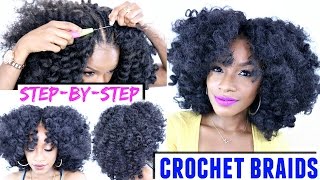 How To Crochet Braids StepbyStep Tutorial  XPression Cuevana Bounce [upl. by Acimot]