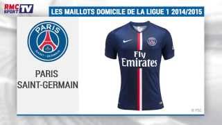 Les maillots domicile de Ligue 1 pour la saison 20142015 [upl. by Kerrison97]