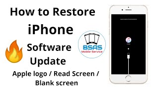 HOW TO Restore iPhone Apple logo  Read Screen Blank screen Update 🔥 Hindi [upl. by Swan489]