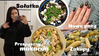 Vlog Jesienne paznokcie🍂Zakupy🍁Przepis na sałatkę z burakiem🍂Przepis na makaron z indykiem i porem🍁 [upl. by Yoj]