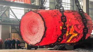 Dangerous Biggest Heavy Duty Hammer Forging Process Fastest Hydraulic Steel Forging Machine [upl. by Cecile]