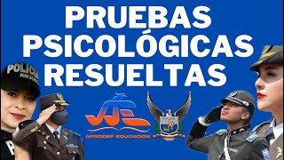 EXÁMENES PSICOLÓGICOS RESUELTOS POLICÍA NACIONAL [upl. by Aikim]