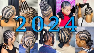 2024 New amp Latest Cornrow Braids Hairstyles For Black Women  Cute braidshairstyles [upl. by Munford]