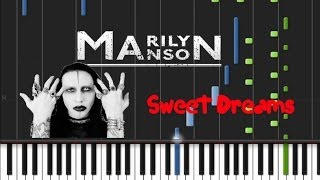 Marilyn Manson  Sweet Dreams Piano Tutorial ♫ [upl. by Gardia]