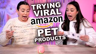 Trying Viral Amazon Pet Products  Merrell Twins [upl. by Helsell]