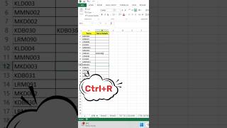 Copy Right Cell in Excel with CTRL  R Shortcut Quick Guideexcel [upl. by Hoppe]