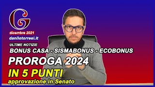 BONUS RISTRUTTURAZIONE CASA 50 ultime notizie  proroga 2024 con le modifiche in 5 punti [upl. by Raffin]