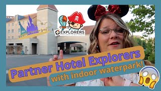 Disneyland Paris Partner Hotel Explorers  Full Tour  Rooms restaurants indoor waterpark and more [upl. by Faucher]