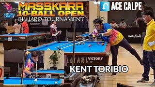 KENT TORIBIO VS ACE CALPE  3rd Mayor Albee Benitez MASSKALYMPICS 10BALL OPEN BILLIARD TOURNAMENT [upl. by Aryam800]