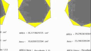 Areas de polígonos inscritos en polígonos regulares [upl. by Arbma]