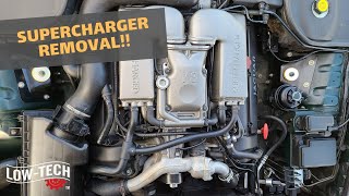 Jaguar XJR Supercharger Removal Part 1 [upl. by Yeffej292]