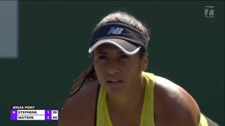 Sloane Stephens vs Heather Watson  Indian Wells 1st Round 2021  Full Match [upl. by Dennard]