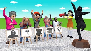 Scary Teacher 3D vs Squid Game Drawing Picture To Boss Squid Game Nice or Error 5 Time Challenge [upl. by Chrysler]