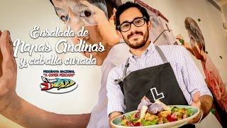 Eduardo Carrillo te enseña a preparar Ensalada de papas andinas y caballa curada [upl. by Man94]