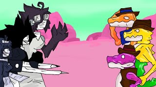 Miss Circle Miss Bloomie and Miss Thavel SAVE Pomni from Gummygators  Animated Battles episode 13 [upl. by Milli]