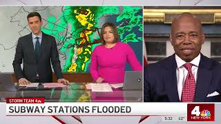 We are a team Eric Adams responds to criticism following major flooding across NYC  NBC New York [upl. by Saunderson]