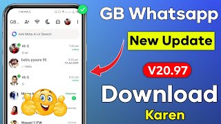 GB Whatsapp Finally New Version Download V2097 🤗 [upl. by Norha808]