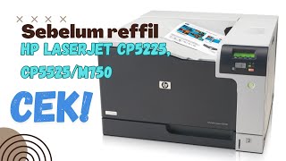 Cara Print Suplay status HP Laserjet CP5225 [upl. by Hummel]