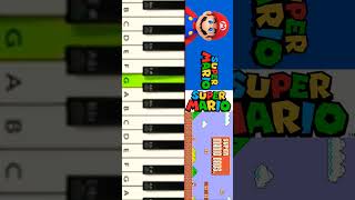 super mario theme song on piano piano shorts shortsfeed shortsviral pianotutorial [upl. by Ebarta]