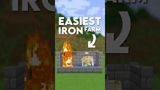 Minecraft Easiest IRON Farm Iron Farm Tutorial  Shorts [upl. by Edouard]