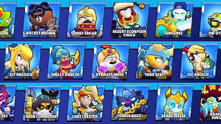 ALL 407 SKINS IN BRAWL STARS [upl. by Yetah]