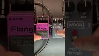 Flanger comparison on Distorted Guitar BOSS BF2 vs MXR M152 Micro Flanger Laney Lionheart Amp [upl. by Yrkcaz659]