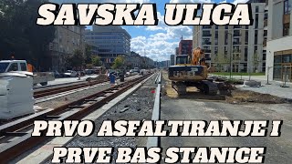 Beograd novi radovi SAVSKA ulica prva stajališta Bas faza do 1 novembra pa druga strana i kružni tok [upl. by Yeliab]