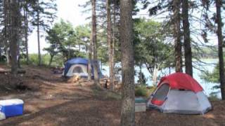 Maine Oceanfront Camping Sagadahoc Bay Campground  Cabin Rental [upl. by Yecnuahc]