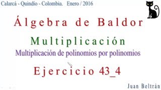 Multiplicación Multiplicación de polinomios por polinomios con exponentes literalesBaldor 434 [upl. by Thayne]