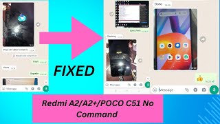 Redmi A2A2POCO C51 water No Command Solution  How To Flash POCO C51  After Frp No Command [upl. by Alidus]