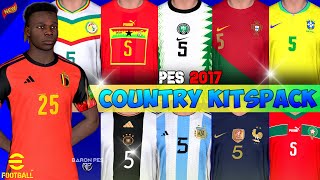 PES 2017 FULL COUNTRY KITS UPDATE 2024 [upl. by Giusto]