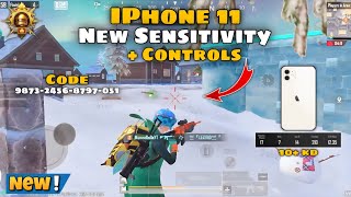 IPhone 11 New Sensitivity amp Controls ✔️ pubgmobile bgmi sensitivity [upl. by Isaak]