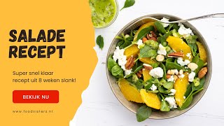 Gezonde lunch recept Salade met spinazie feta en sinaasappel [upl. by Gothurd]